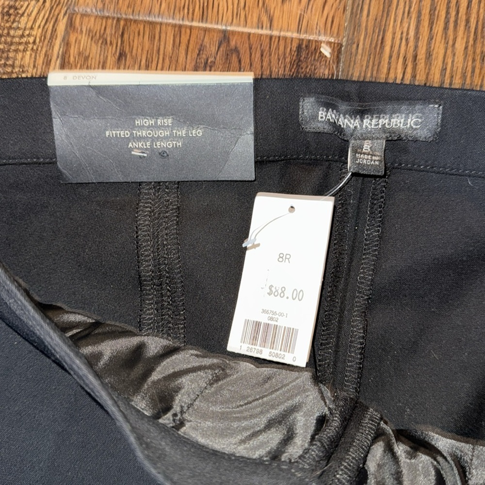 NWT Banana Republic DEVON High Rise Fitted Through The Leg Ankle Length Size 8 - Picture 2 of 5